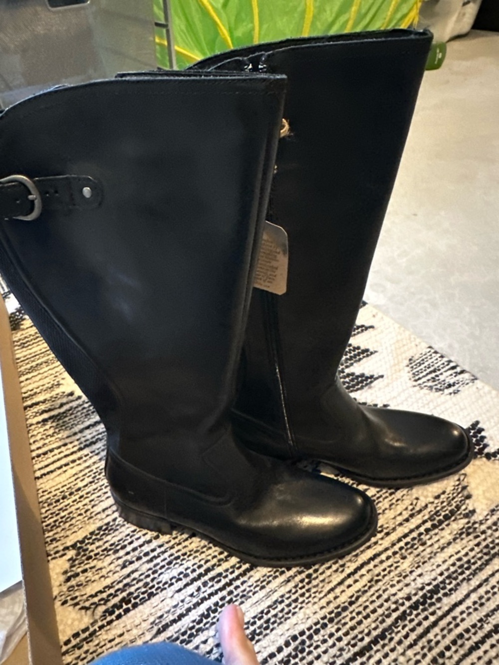 Classic Black Women's Tall Riding Boots Leather NWT. Born Brand